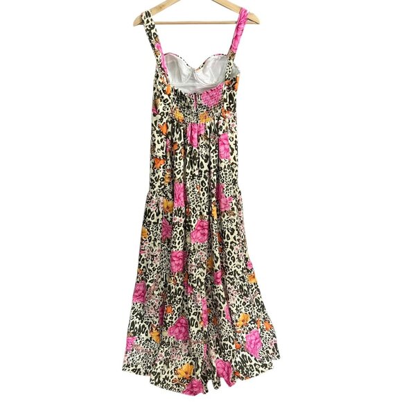 Revolve x‎ Agua Bendita Floral Animal Print Alani Fearless Dress XS Maximalist - Picture 3 of 8